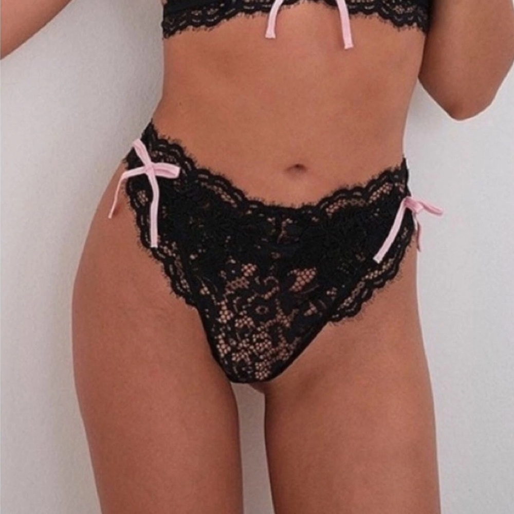 For Love & Lemons Noelle Lace High-waist Panty